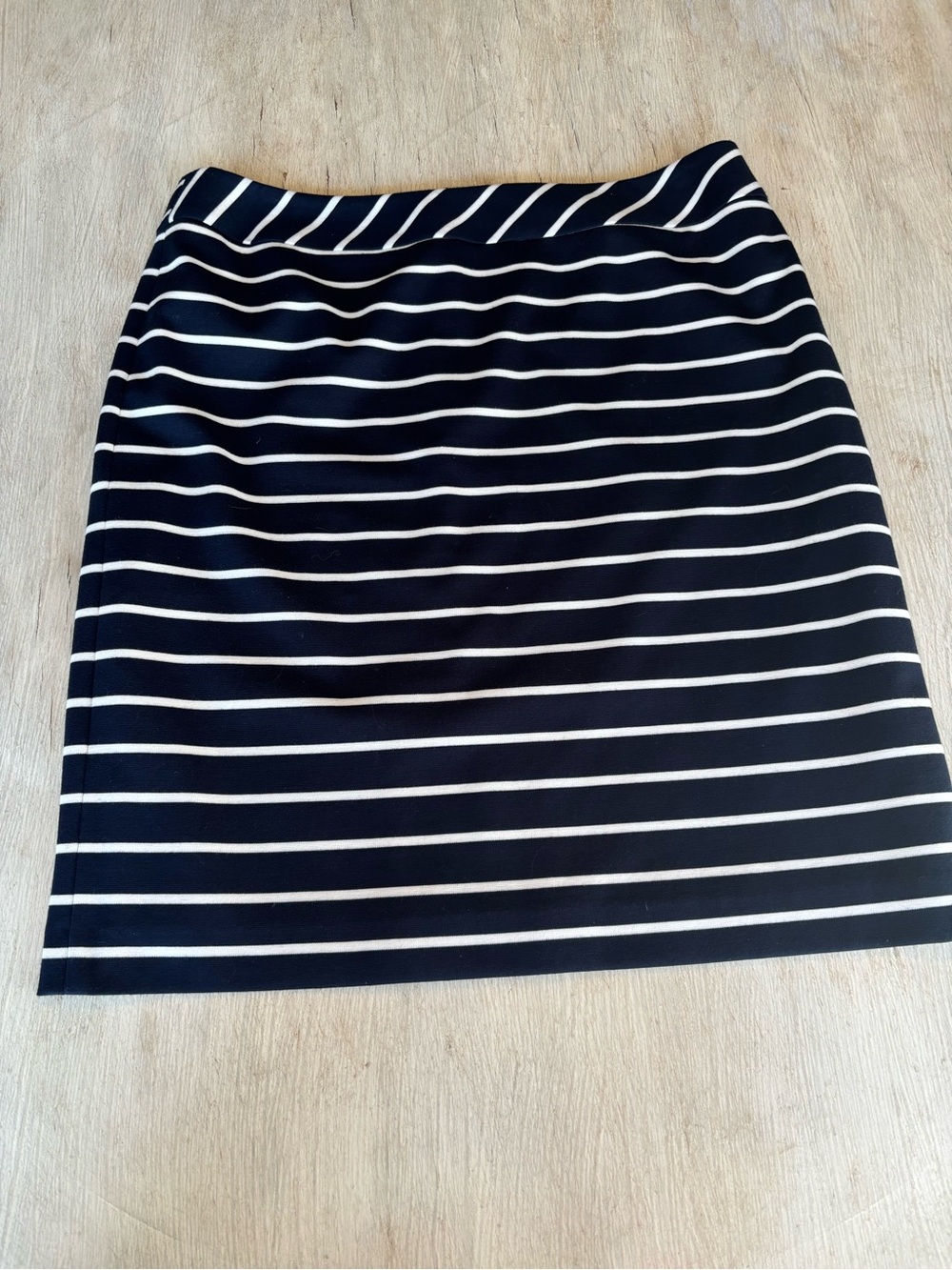 Tamari Striped Navy and White Pencil Skirt